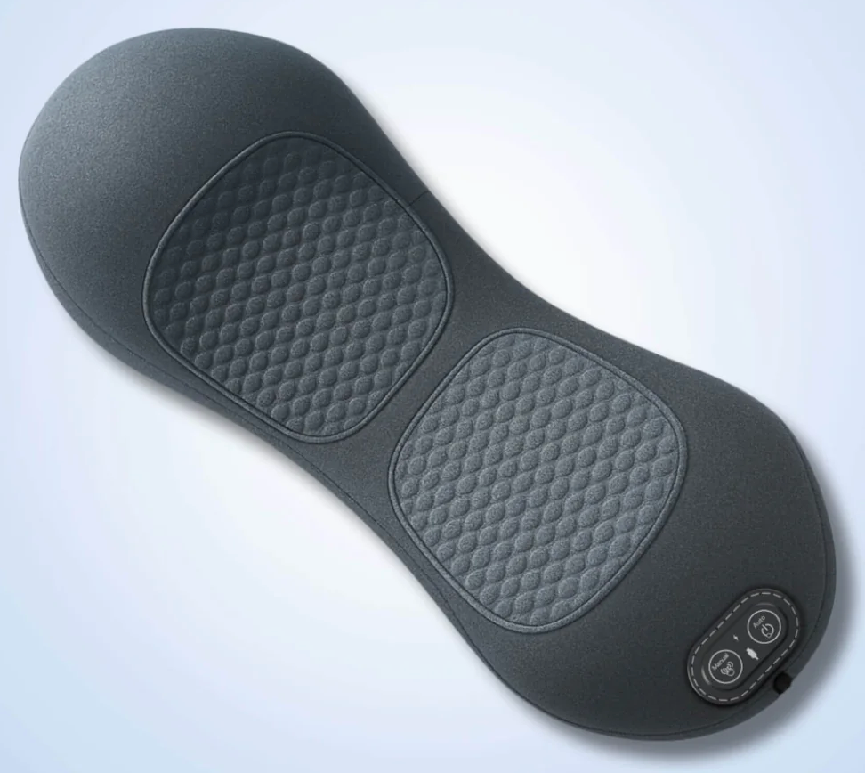 3-in-1 Back Massager Heat Vibration for Back Pain Relief Herniated Disc Stretch Support Traction Lower Back Massage Pillow