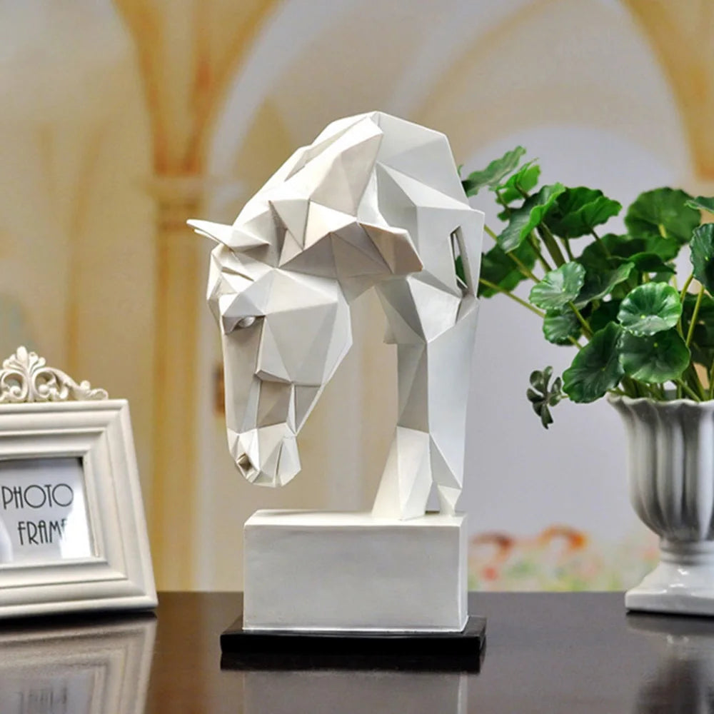 Pferdekopf-Statuette aus Harz – Leicht, Stabil & Detailreich - nistore