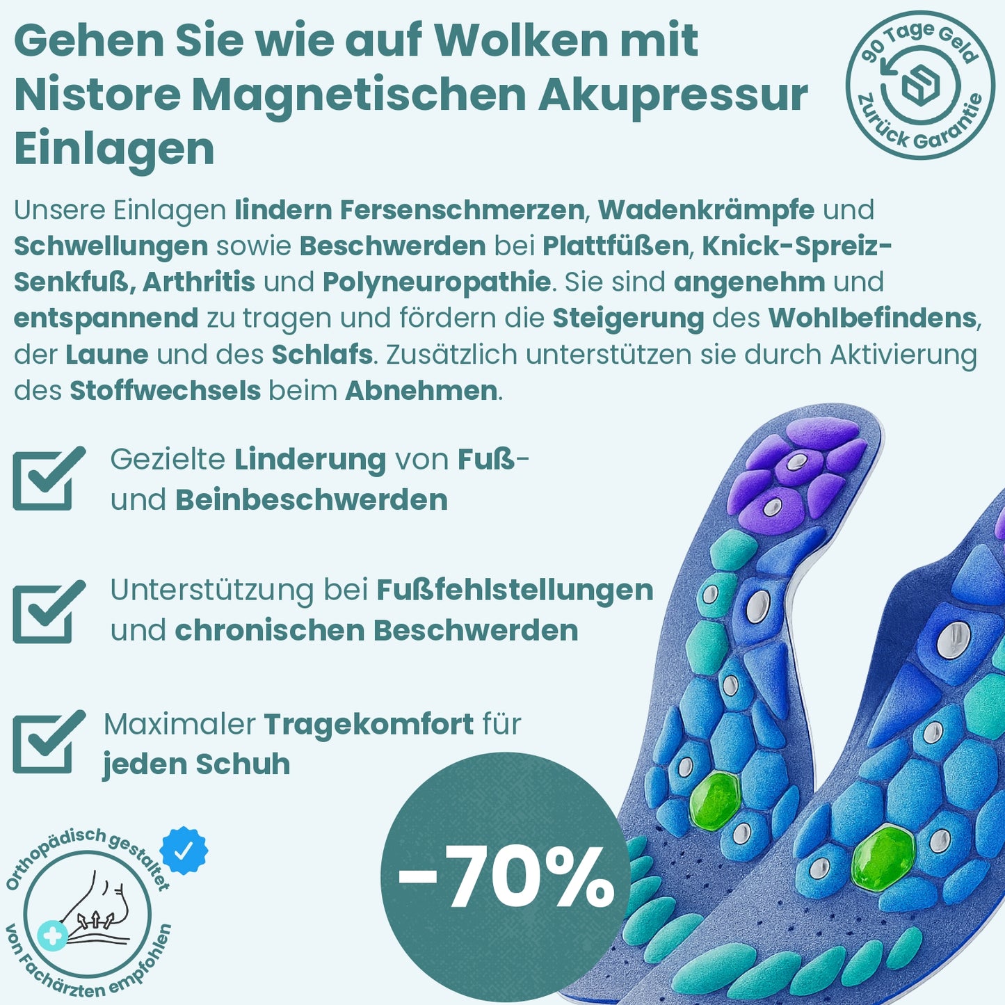 Nistore Akupressur-Einlagen